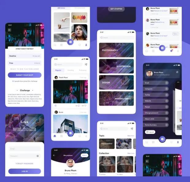 Figma Mobile App UI Kit – 40+ Screens for Any App Project