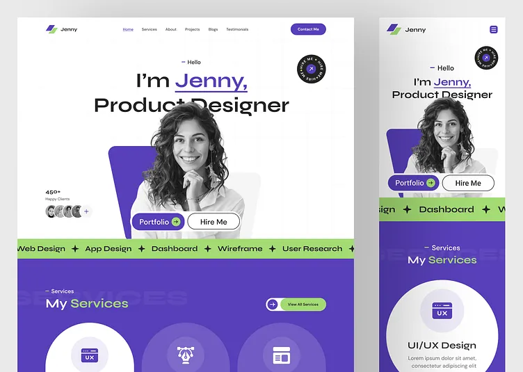 Modern Figma Portfolio Template – Clean, Minimal & Easy to Edit